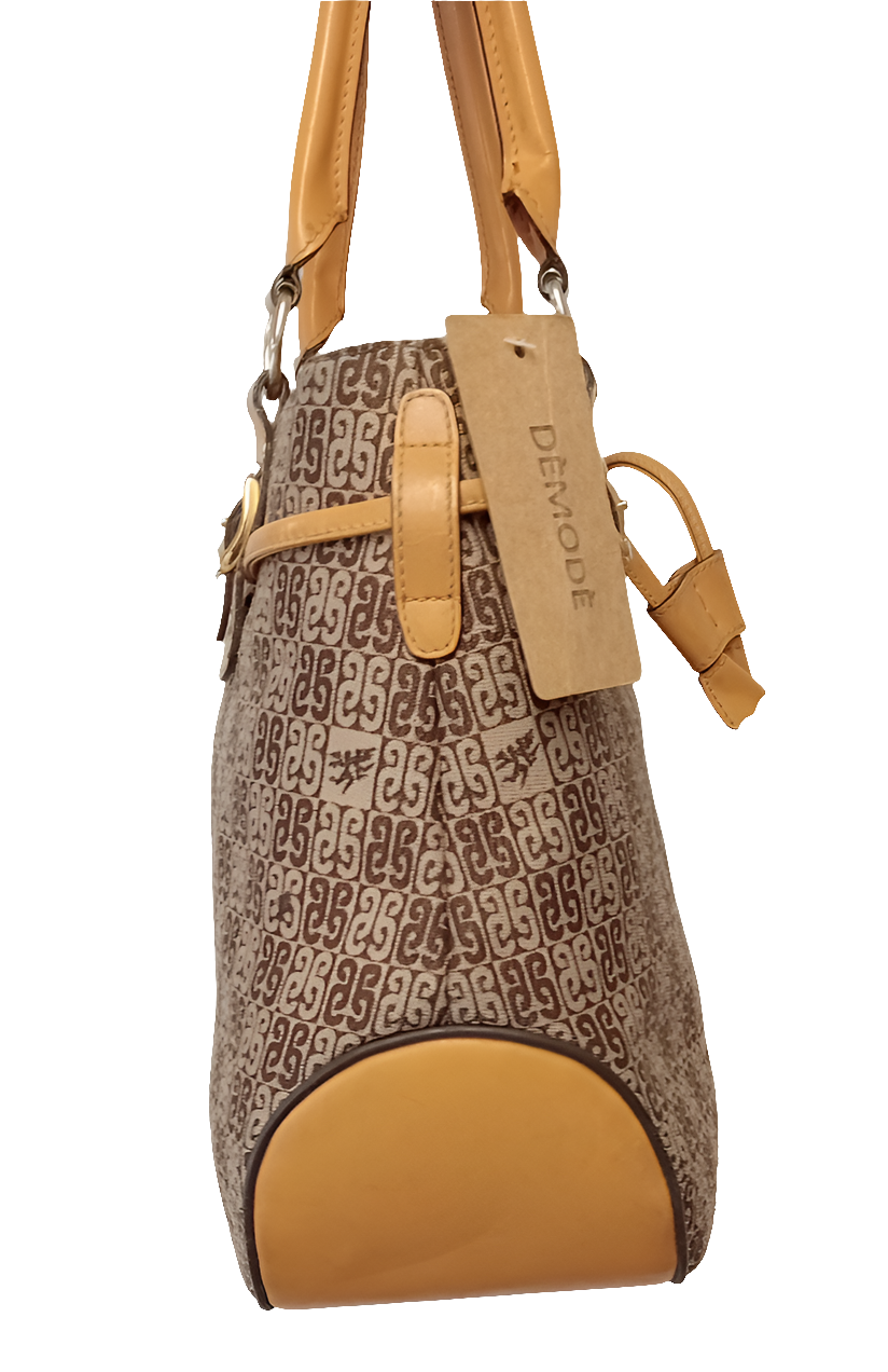 Borsa a spalla vintage in tela monogram Piero Guidi