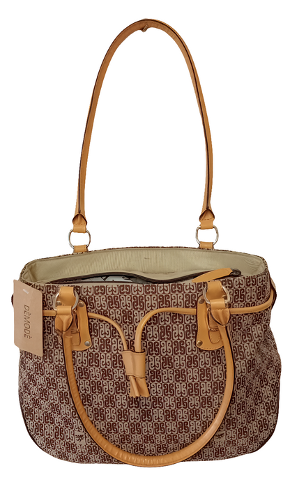 Borsa a spalla vintage in tela monogram Piero Guidi