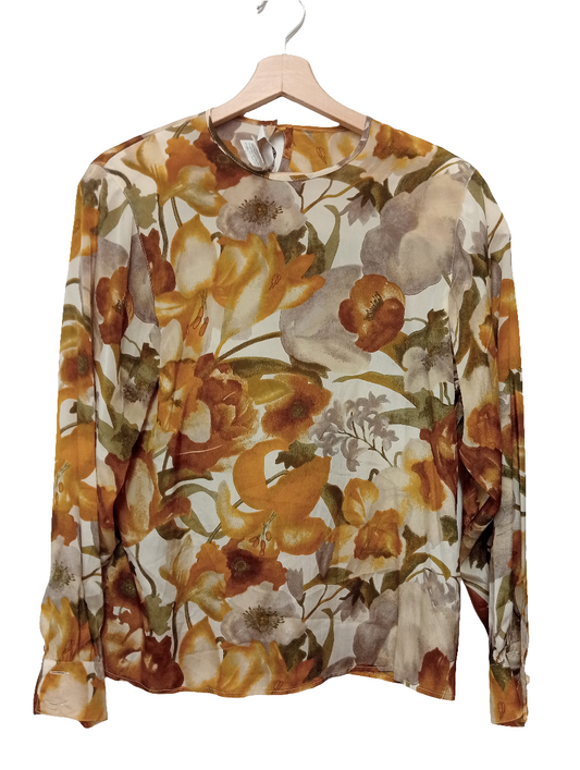 Camicia vintage oversize Marella in Seta