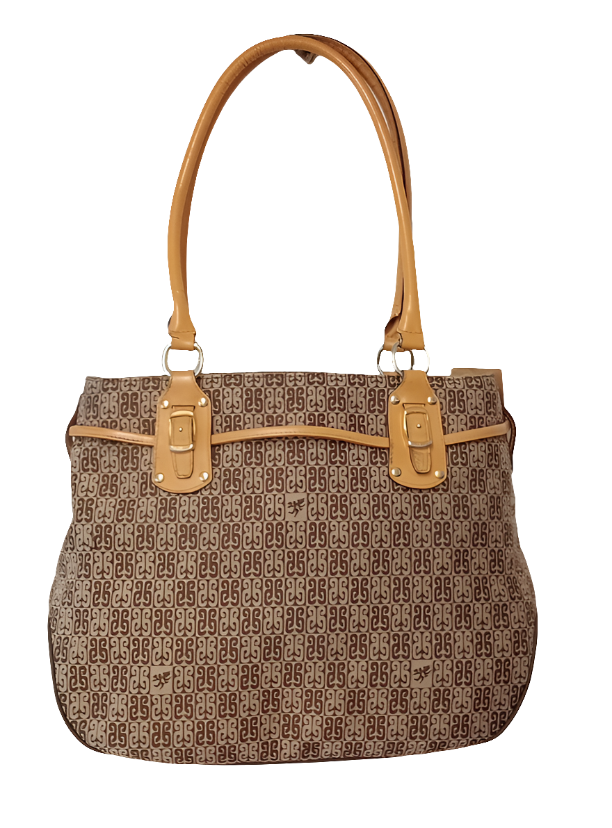 Borsa a spalla vintage in tela monogram Piero Guidi