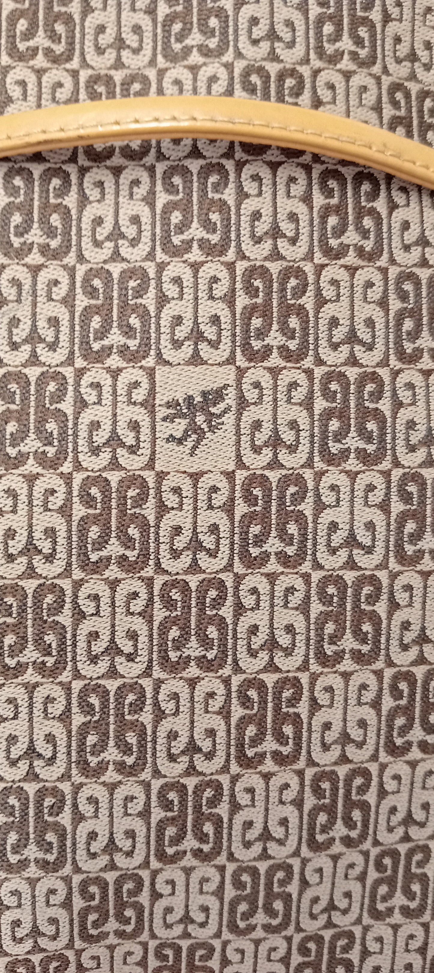 Borsa a spalla vintage in tela monogram Piero Guidi