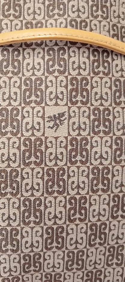 Borsa a spalla vintage in tela monogram Piero Guidi