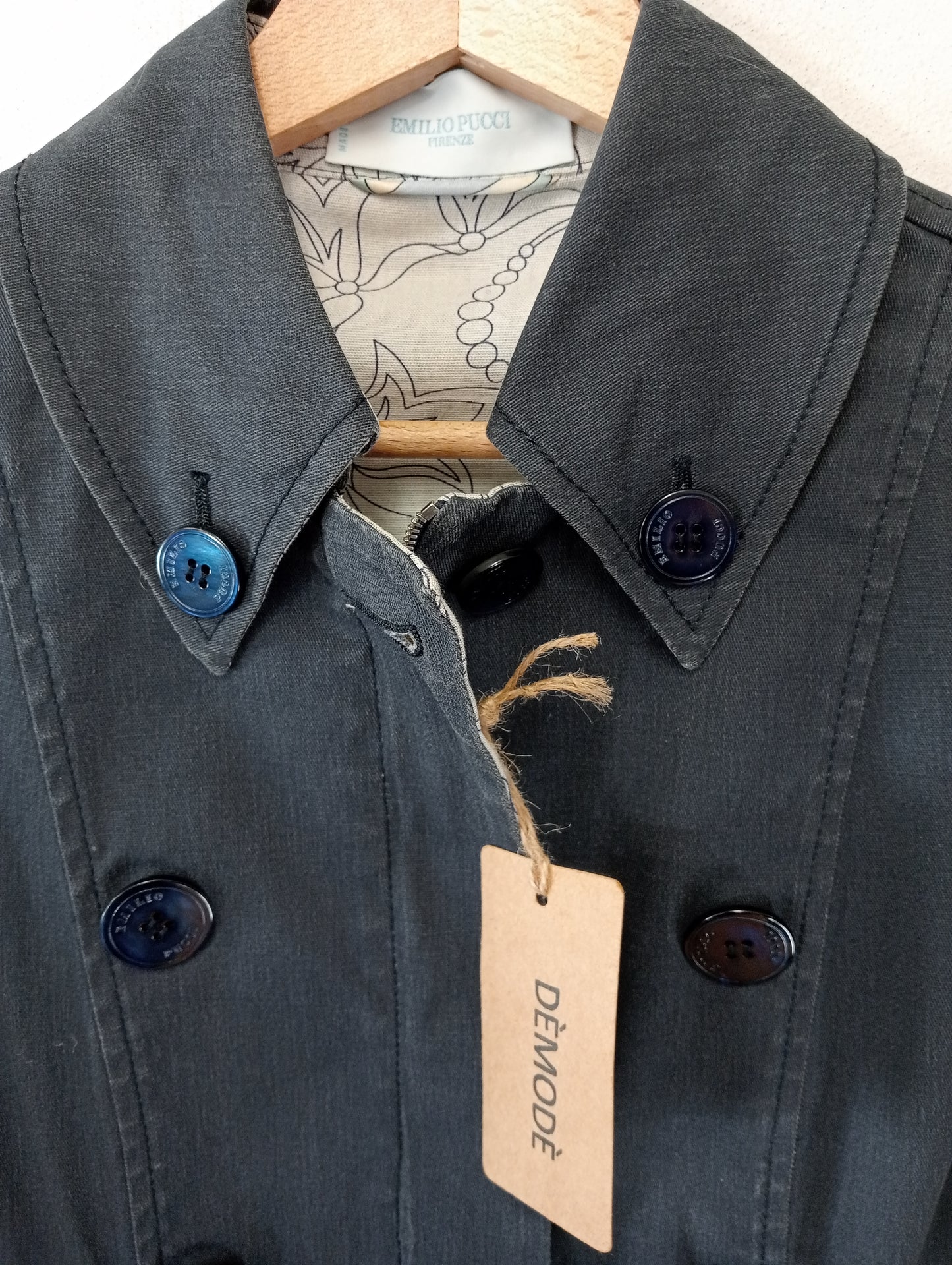 Trench vintage in denim Emilio Pucci
